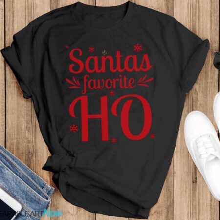 Santa's Favorite Ho Funny Christmas Sweater - Black T-Shirt