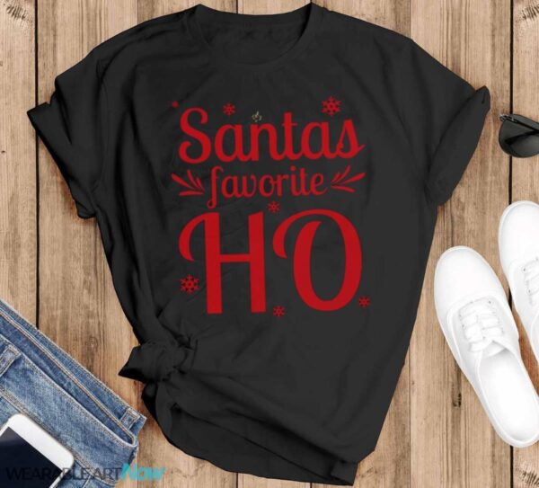 Santa's Favorite Ho Funny Christmas Sweater - Black T-Shirt