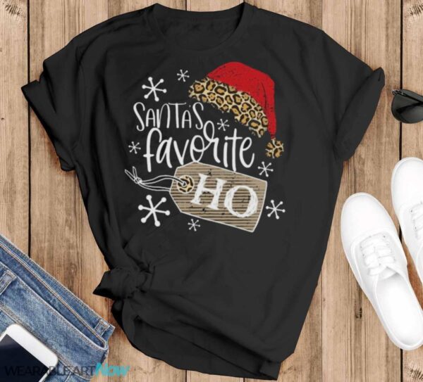 Santa's Favorite Ho Sweatshirt, Ugly Christmas Xmas Party Sweater - Black T-Shirt
