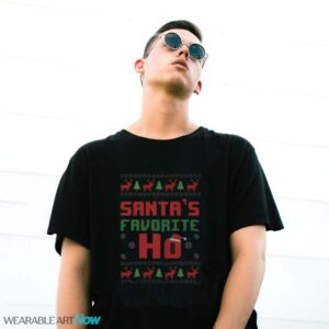 Santa's Favorite Ho Ugly Christmas Sweater Ugly Christmas Sweater - G500 Gildan T-Shirt