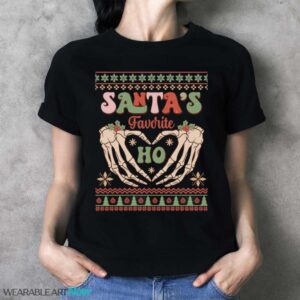 Santa's Favourite Ho alternative Ugly Christmas Sweater - Ladies T-Shirt