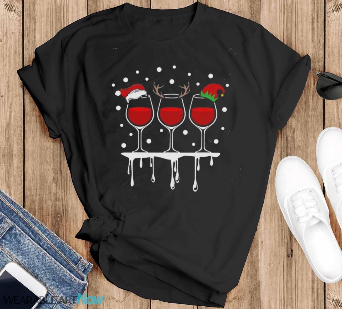Vine Lover Gift Worker Winter Christmas Vine Christmas T-Shirt Sweatshirt Hoodie - Black T-Shirt