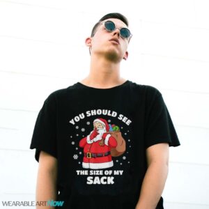 You Should See The Size Of My Sack Santa Men Funny Christmas T-Shirt Sweatshirt Hoodie - G500 Gildan T-Shirt