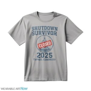 Shutdown Survivor White House Closed 2025 Shirt - Untitled-1