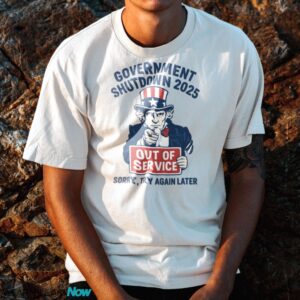 Uncle Sam - Government Shutdown 2025 Shirt - G500 Cotton T-Shirt - White